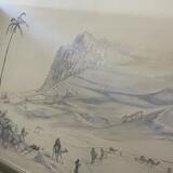 Hallway en grisaille mural