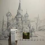 Hallway en grisaille mural 