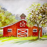 Red Barn Quebec Canada