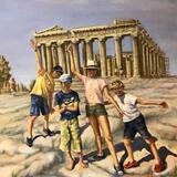 Family portrait at the Parthenon