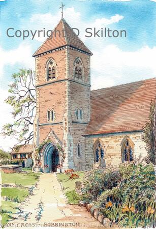 Bobbington Church Holy Cross Nr Claverley Staffordshire  Greeting card 6 by 4 inches