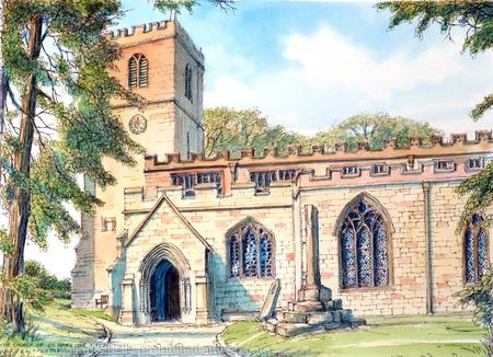 Alveley St Mary The Virgin Shropshire as a greeting card. Prints available