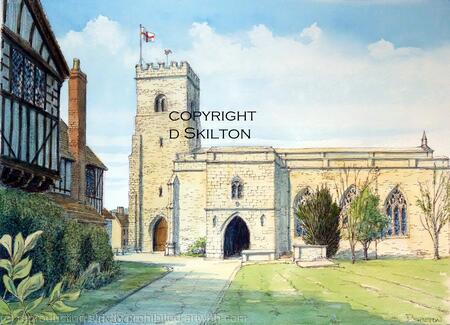 1 MUCH WENLOCK Holy Trinity Church Much Wenlock Shropshire as a greeting card or invitation perhaps. Prints and postcards available. 