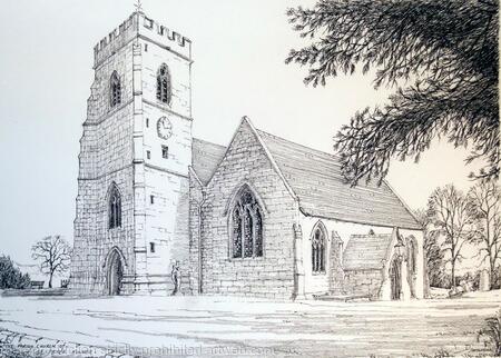 St Peters Church Kinver South Staffordshire ( Black & White)