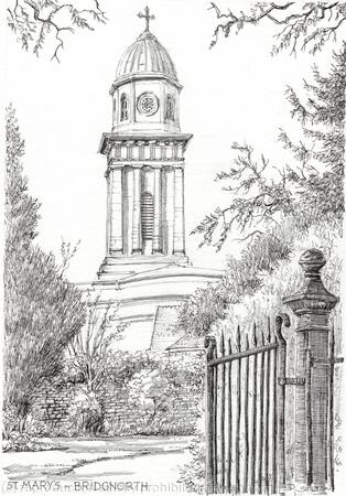 St Marys Bridgnorth from Castle Walk