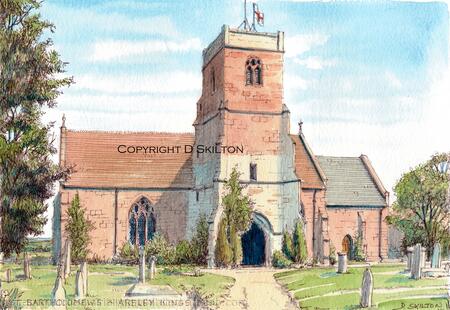 1 ARLEY KINGS  St. Bartholomew's Nr Stourport Worcestershire, greeting/thank-you card or invitation. prints and postcards available.