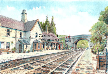 Arley Station looking south greeting card. Postcards and prints available