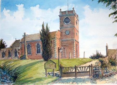 Quatt Church St Andrew's as a greeting card. prints available. Prints and postcards available.