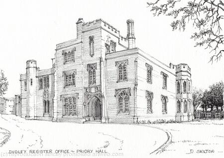 The Priory Dudley Registery Office greeting card