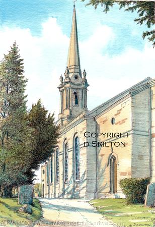 Tardibigge Church St Bartholomew's Worcestershire, greeting card or bespoke notelet. Postcards and prints available.