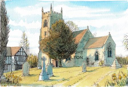 Highley Church St Mary's Shropshire, greeting card. prints and postcards available.