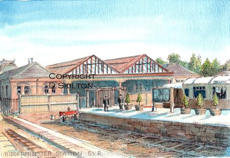 Kidderminster Station S.V.R. Severn Valley railway Worcestershire greeting card. Prints and postcards available.