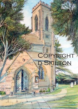 Cookley Church St Peters Worcestershire as a greeting card or bespoke notelet. prints and postcards available.