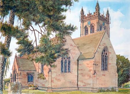 Enville Church Staffordshire greeting card 7 by 4 inches