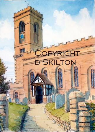 Wolverley Church St John The Baptist Nr. Kidderminster, greeting card