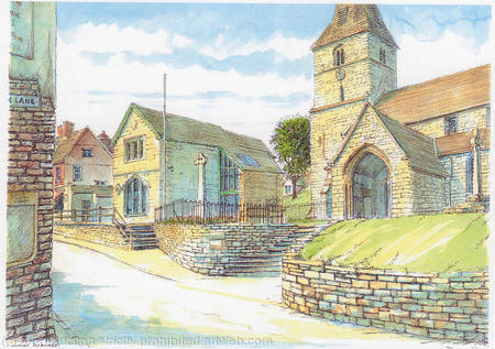 Cleobury Mortimer St Marys  the Parish Rooms as a greeting card. Prints and postcards available.