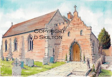 Harvington Church Nr Harvington Hall greeting card or bespoke notelet. Prints and postcards available.