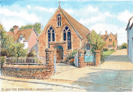 St Johns RC Church Bridgnorth greeting card or notelet, postcards also available on request.