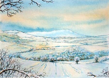 Clee Hill winter shropshire