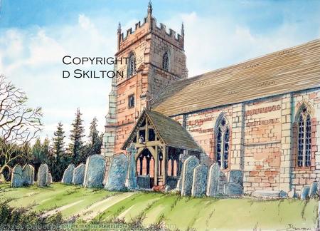Martley St Peters Worcestershire greeting card or bespoke notelet or invitation. prints and postcards available.