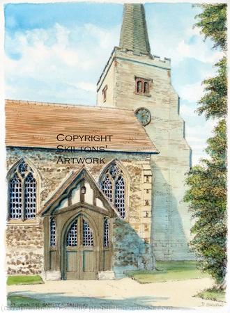 st John The Baptist Danbury  as a greeting card or invitation or thank you card. Prints and postcards available.