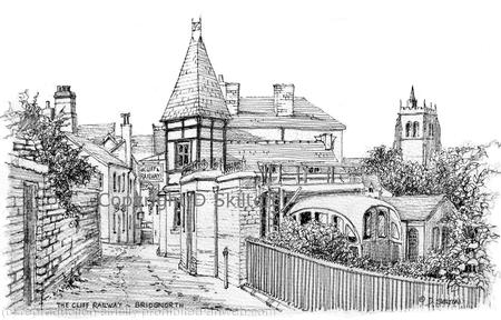 Bridgnorth Cliff Railway Shropshire greeting card or bespoke notelet. Prints and postcards available.