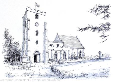 Leintwardine Church St Mary Magdalene Shropshire as a greeting card  or bespoke notelet. prints and postcards available.