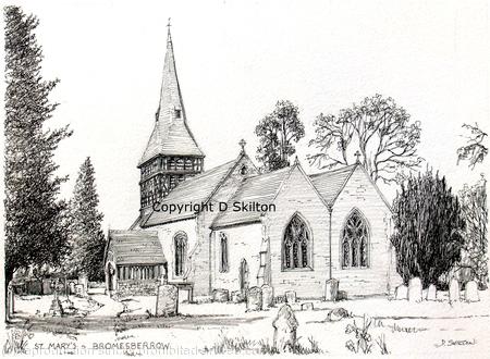 Bromesberrow Church - St Mary's greeting card