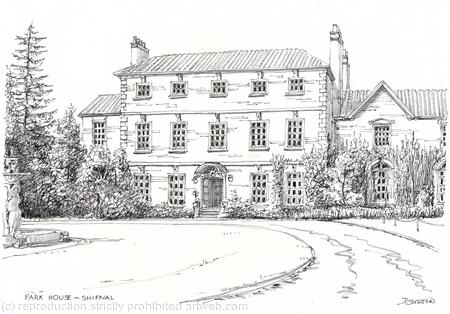 Park House Hotel Shifnal as a Signed a4 print on watercolour paper. Cards available on request.