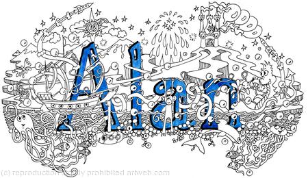 Allan name card 6' by 4' with blue envelope