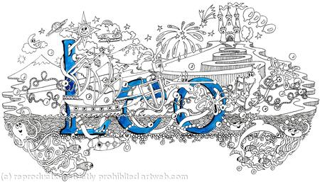 Leo name art card with blue envelope. Party invitations perhaps. larger prints available