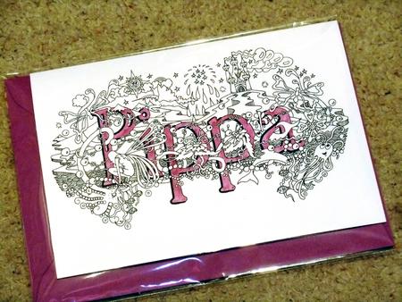 Pippa name art card