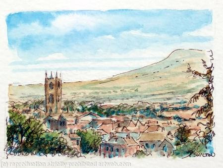 Ludlow ACEO Original miniature, 2.5 in by 3.5 in