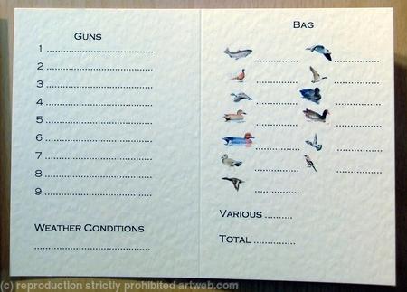 Possible inside with wild fowl images