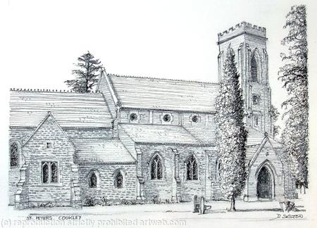 Cookley Church, St Peters greeting card. Prints and postcards