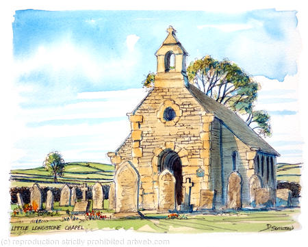 Little Longstone Chapel greeting card or wedding invitation or thank you card etc.