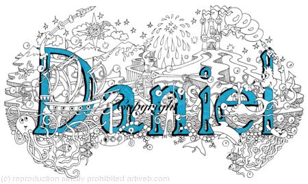 Digital download name DANIEL  for you to print or email
