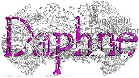Daphne name ar design as a greeting card