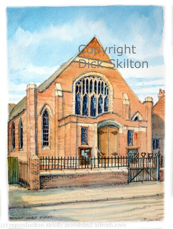 Highley Methodist church printed as a greeting card, or notelet. Digital prints available on request.