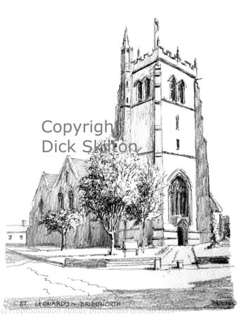 Bridgnorth St. Leonard's Church as a greeting card, thank-you card or notelet. Digital Prints and postcards available.