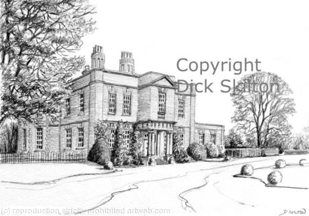 Iscoyd Park pen Drawing as a signed print on a4 watercolour paper. Unmounted.