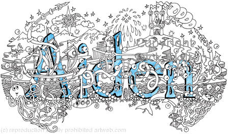 Aiden name art design as a greeting card . Prints and scans available on request