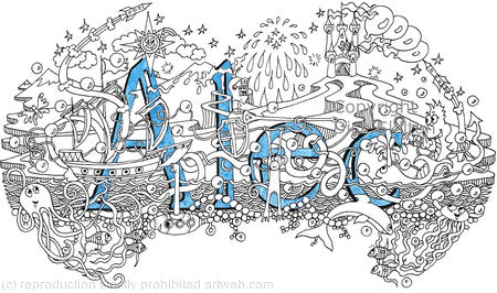 Alec boys name art design as a greeting card. Prints and scans available