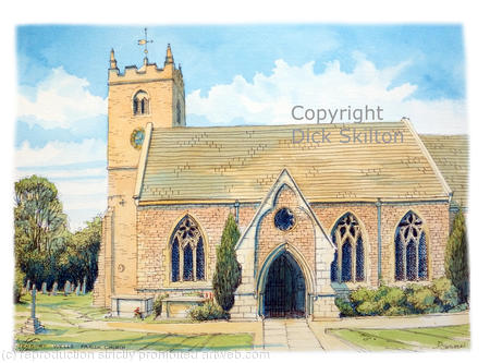 Tenbury wells parish church as a greeting card or bespoke notelet or invitation . Prints and postcards available.