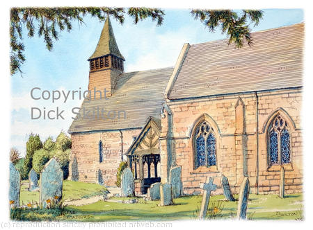 Broadwas Church Worcestershire St. Mary Magdelene as a greeting card or bespoke . Prints and postcards  available.