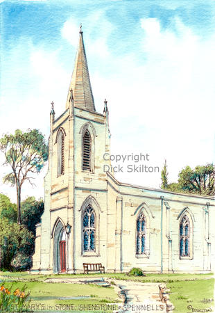 Stone Church St Mary's Nr kidderminster as a greeting card or bespoke notelet or invitation card. prints and postcards available.