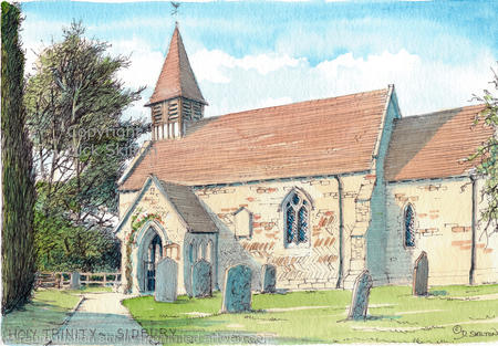 Sidbury Church Holy Trinity as a greeting card. Prints and postcards available.