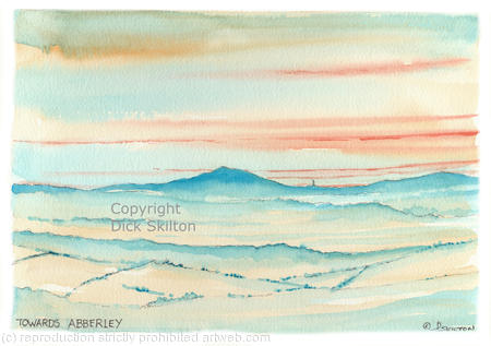 Abberley from clee hill very light as a notelet or greeting card. Postcards and prints available on request.