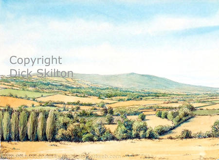 Brown Clee from Six Ashes as a greeting card or notelet. Prints available.