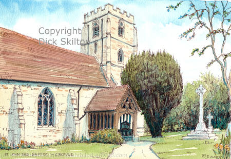 Crowle Church St John the Baptist as a greeting card or bespoke notelet or invitation. Prints and postcards available.